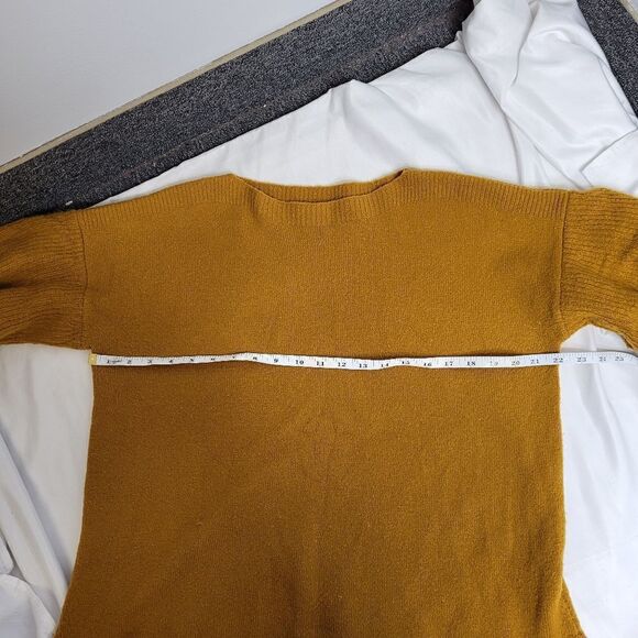 MADEWELL rust tier ruffle sleeve pullover sweater in coziest yarn M - Picture 11 of 12